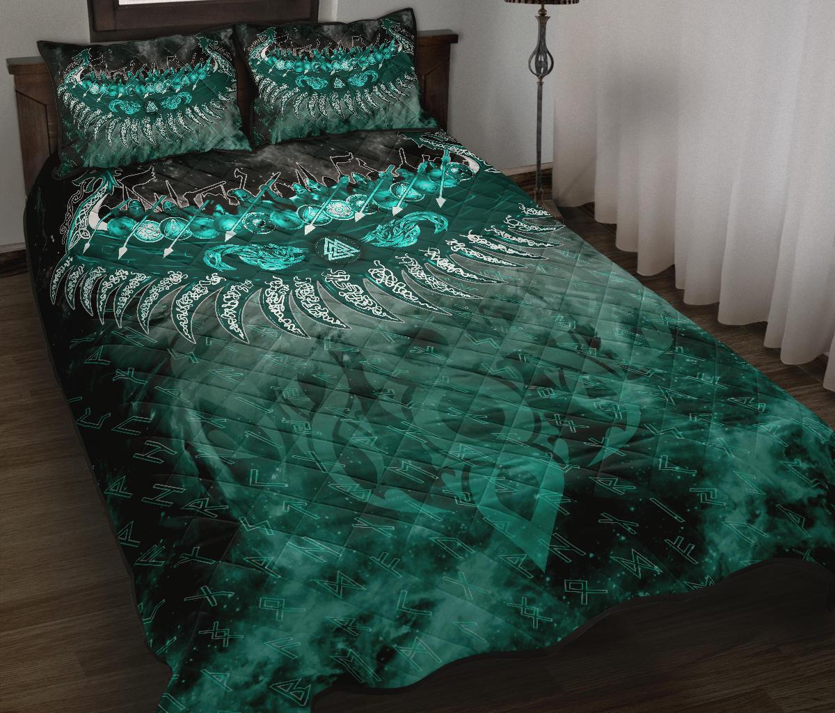 Viking Quilt Bedding Set Drakkar Ship