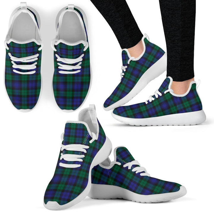 Blackwatch Modern Tartan Plaid Mesh Knit Sneakers