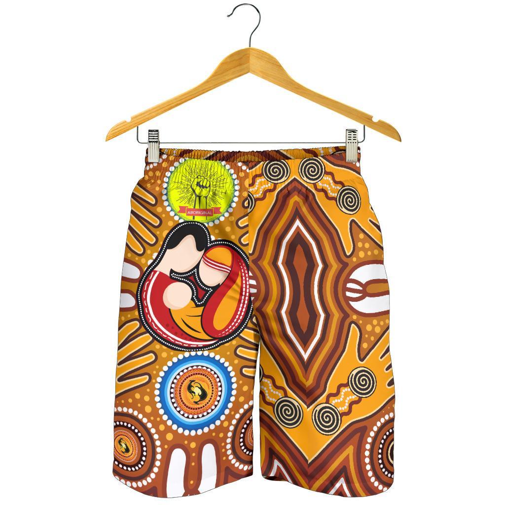 Shorts Men's - Aboriginal Family With Dot Painting art