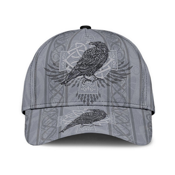 Viking Classic Cap Odin's Celtic Raven Scandinavian Tattoo