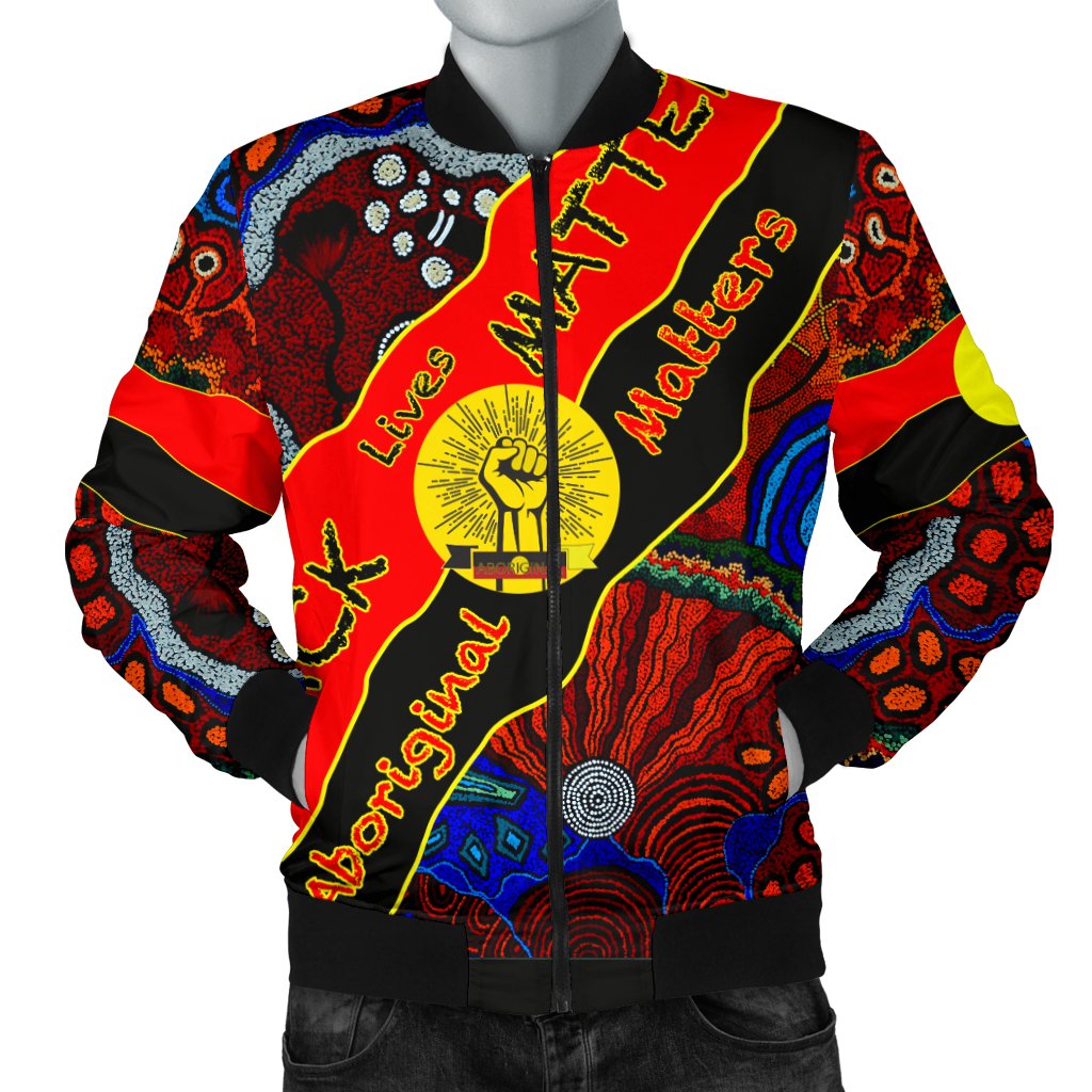 Bomber Jacket - Black Lives Matter & Aboriginal Pattern