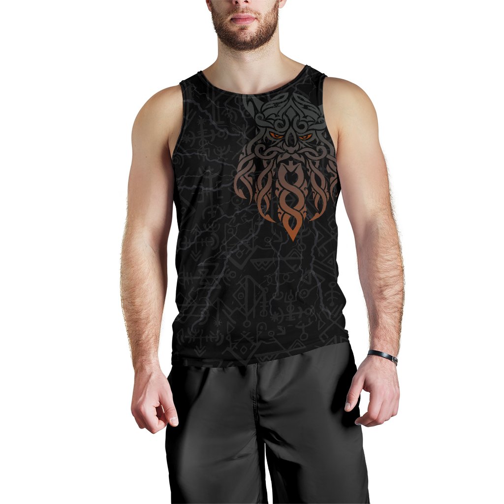 Viking Men's Tank Top Odin God Furthark Tattoo Special