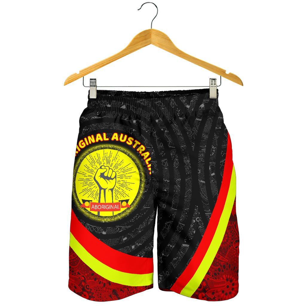 Shorts Mens - Aboriginal Flag And Animals Pattern