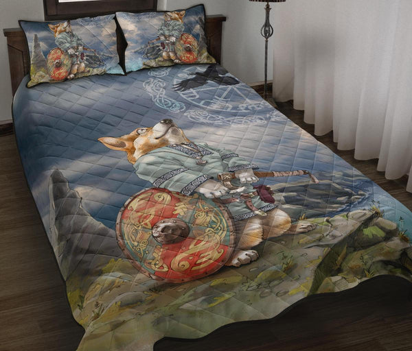 Viking Quilt Bedding Set Corgi