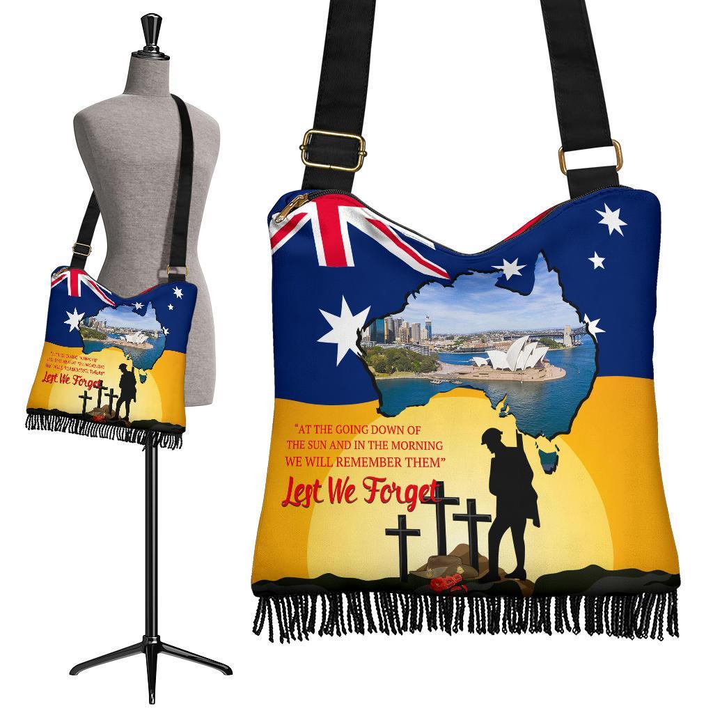 Anzac Day Boho Handbag - Today's Peace Is Yesterday's Sacrifice