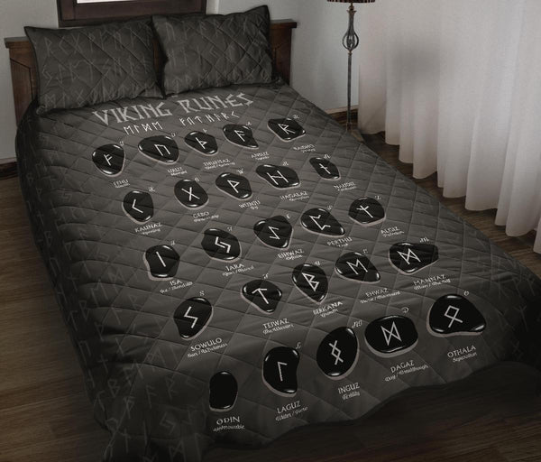 Viking Quilt Bedding Set The Viking Runes