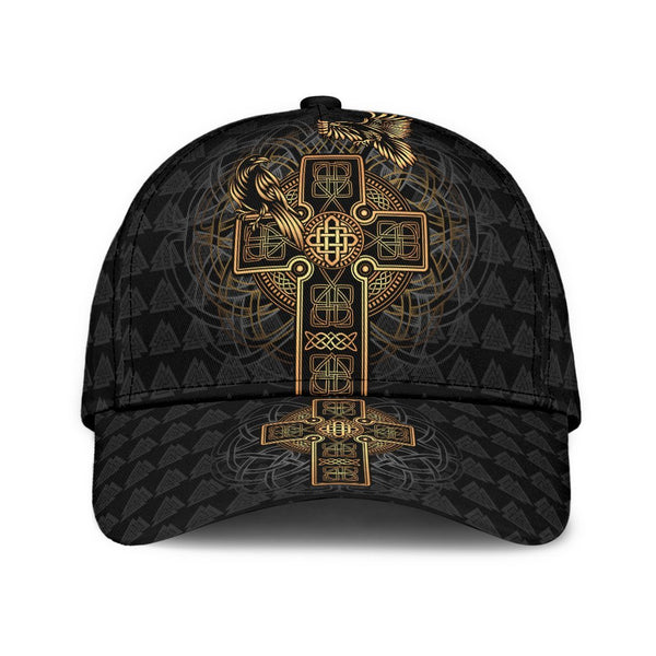 Viking Classic Cap Odin's Celtic Raven Tattoo