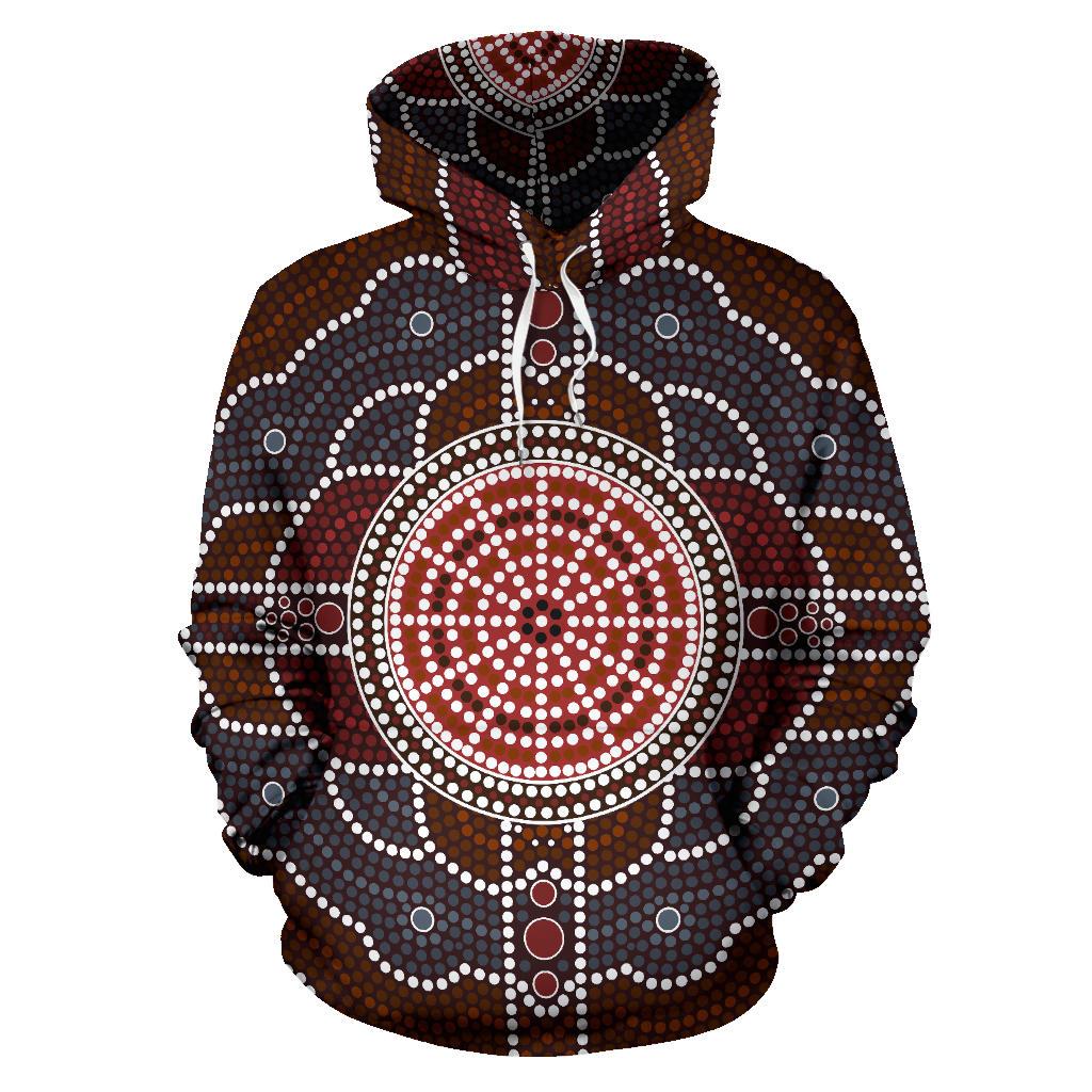 Aboriginal Hoodie - Circle Dot Painting Ver03