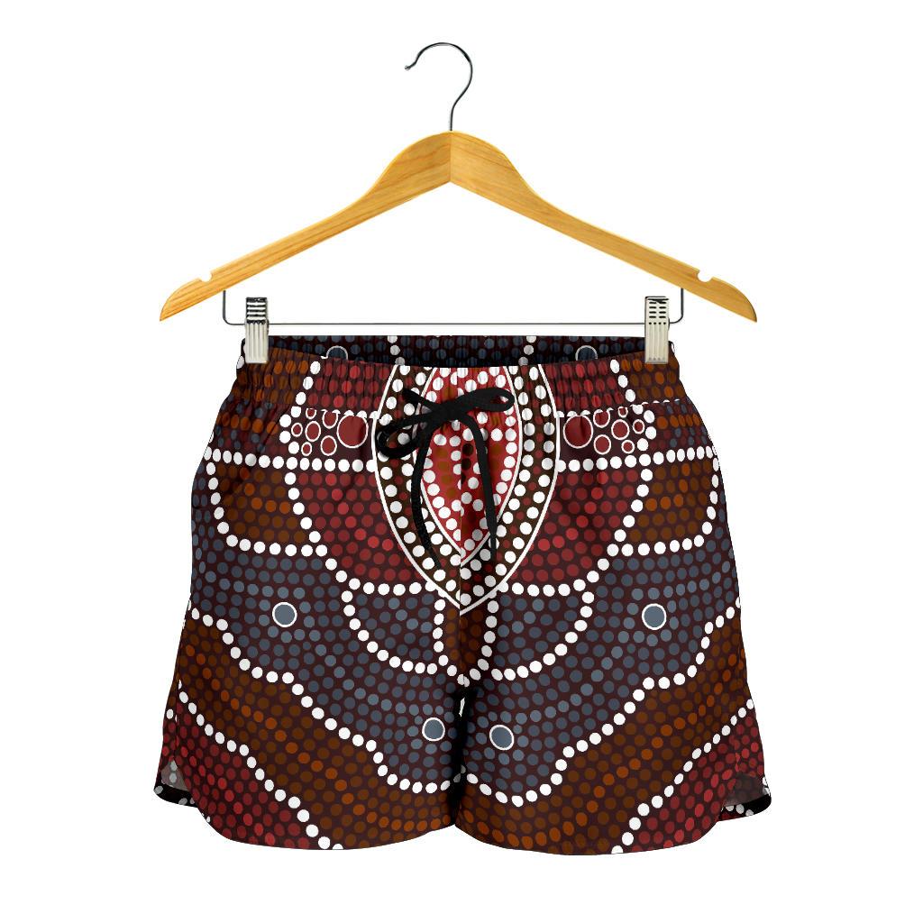 Aboriginal Shorts - Indigenous Dot Painting Short Women 03