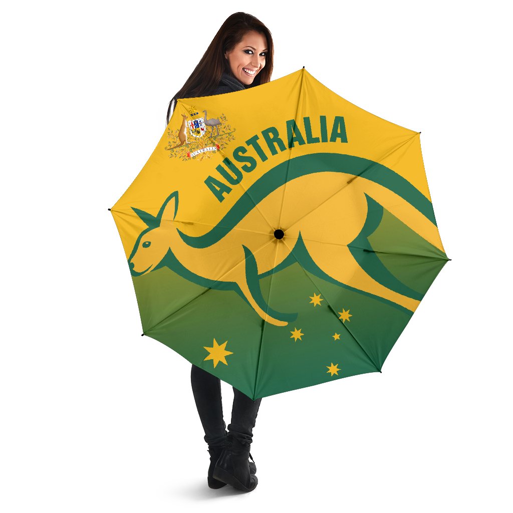 Umbrellas - Australian Coat Of Arm Umbrellas Kangaroo