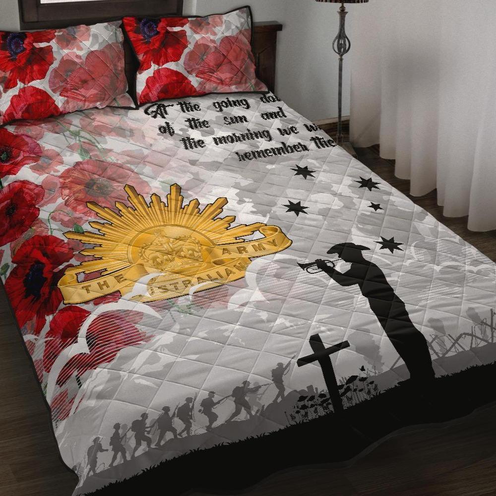 Anzac Quilt Bed Set - We Will Remember Them
