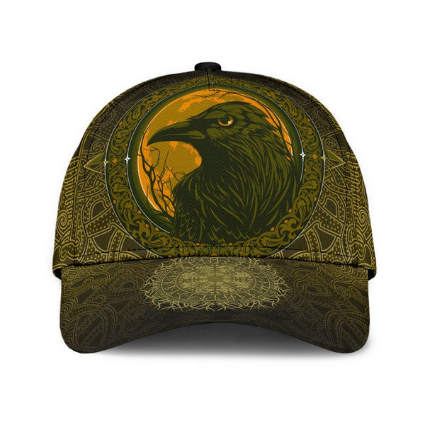 Viking Classic Cap Ethnic Odin Raven Gold