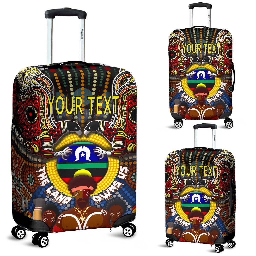 (Custom Text) The Land Owns Us Aboriginal Luggage Covers
