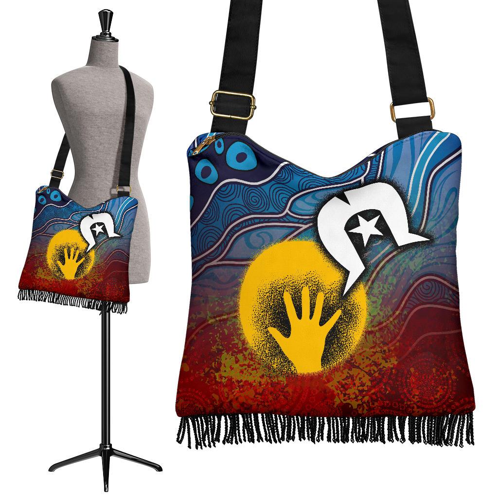 Aboriginal Crossbody Boho Handbag - Aboriginal and Torres Strait Islanders Flag