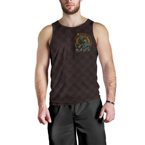 Viking Men's Tank Top Warrior Viking Shield Skull