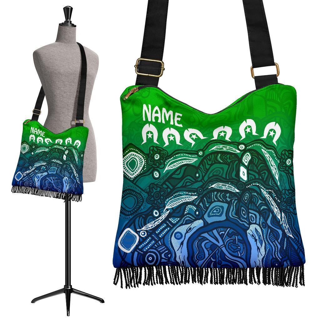(Custom) Torres Strait Islands Boho Handbag - Blue
