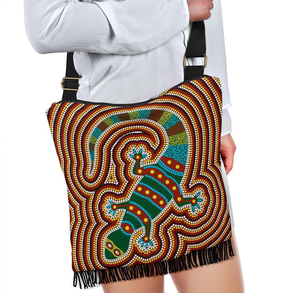 Aboriginal Boho Bags - Lizard Dot Painting Patterns