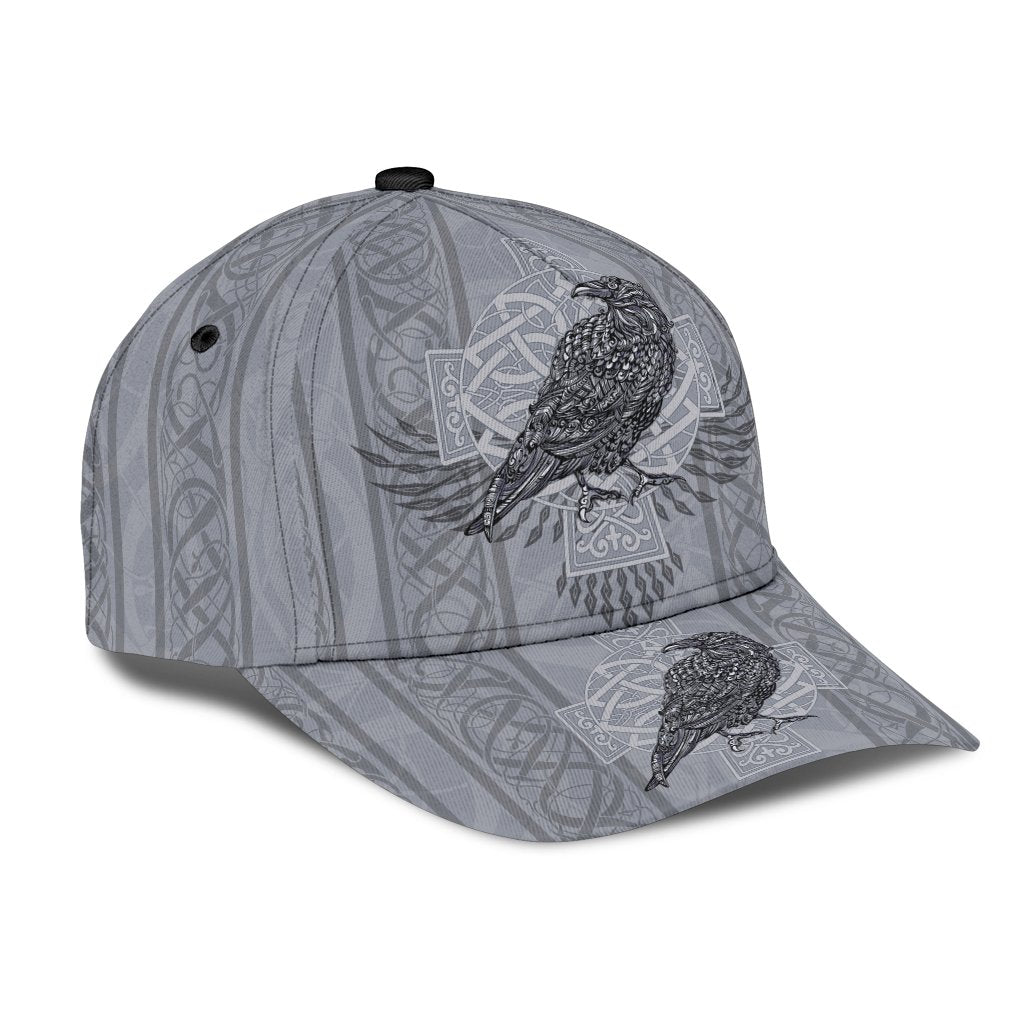 Viking Classic Cap Odin's Celtic Raven Scandinavian Tattoo