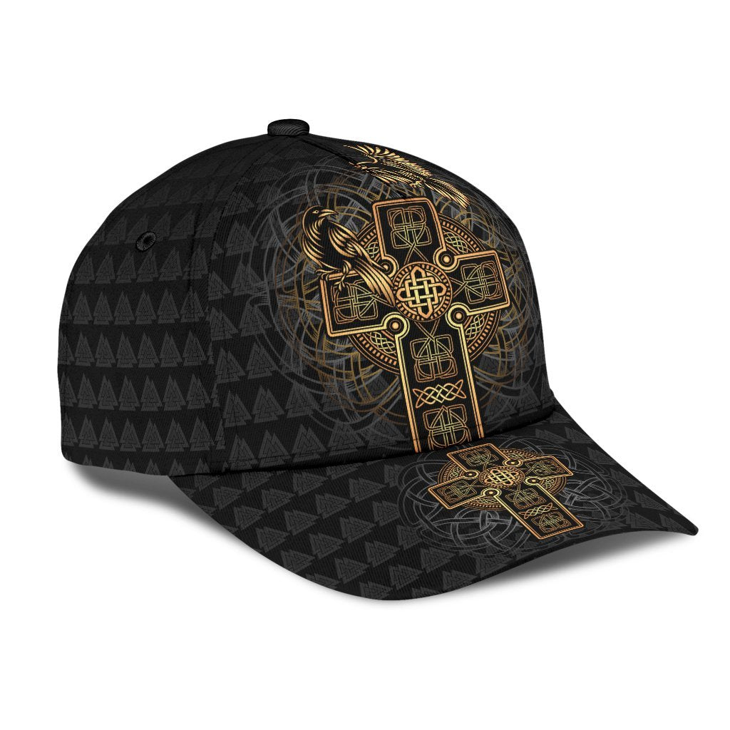 Viking Classic Cap Odin's Celtic Raven Tattoo