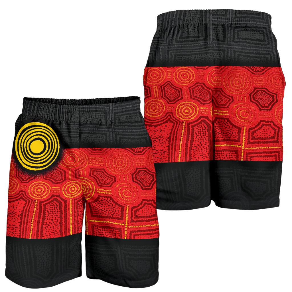 Aboriginal Men's Shorts - Aussie Indigenous Flag