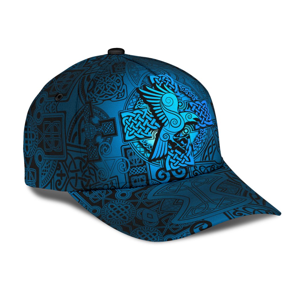 Viking Style Classic Cap - Raven Odin Celtic Cyan