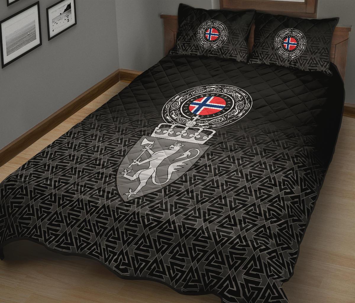 Viking Quilt Bedding Set Norway Coat Of Arms