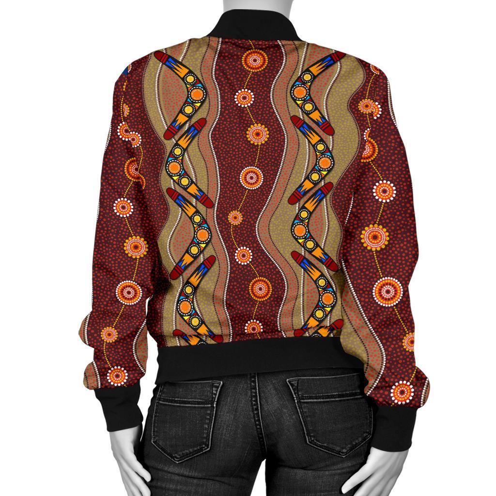 Bomber Jacket - Aboriginal Jacket Boomerang Patterns