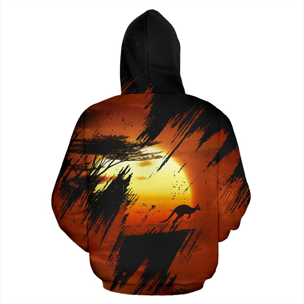 Zip Hoodie - Kangaroo Hoodie Sunset Ver01 - All Over Print