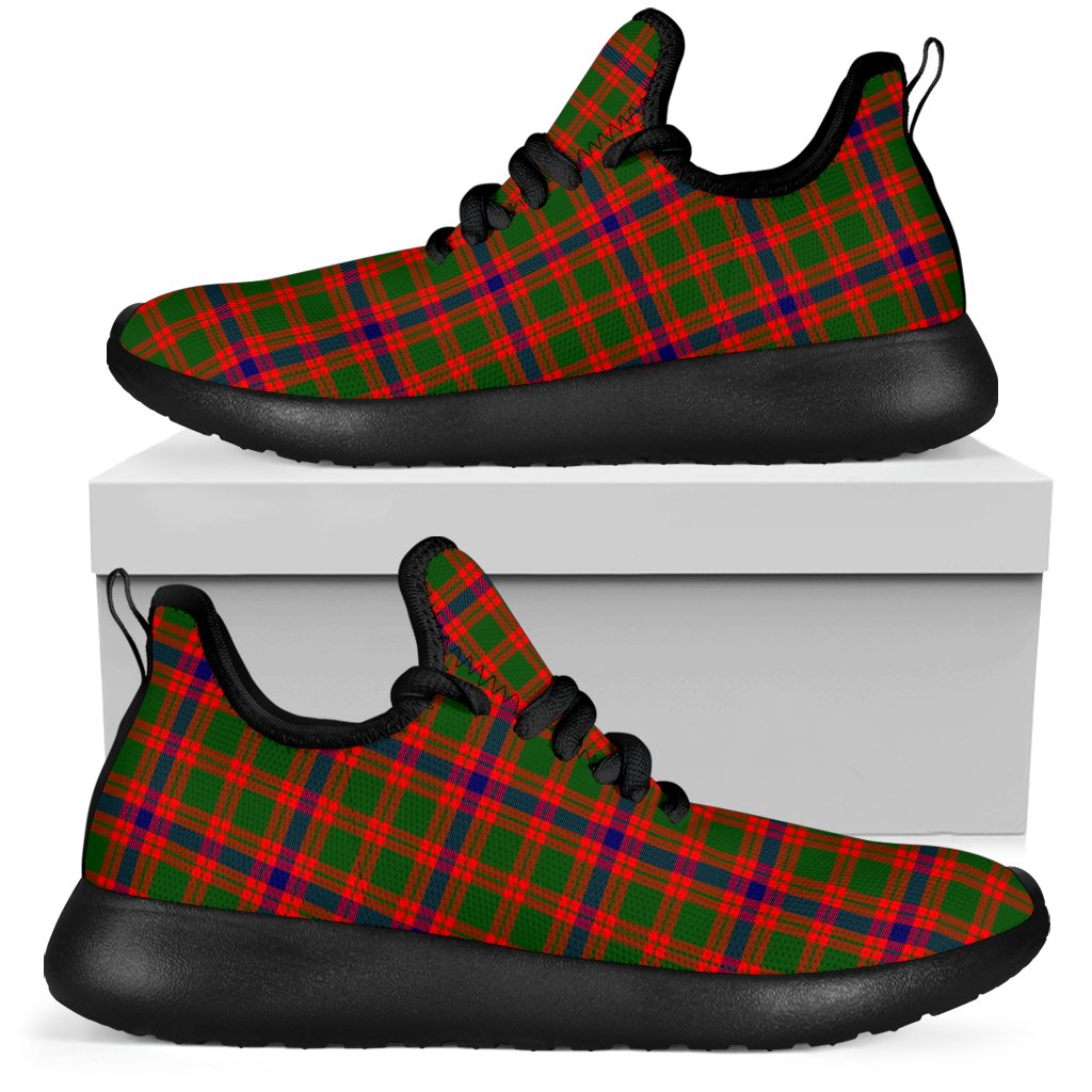 Skene Modern Tartan Plaid Mesh Knit Sneakers