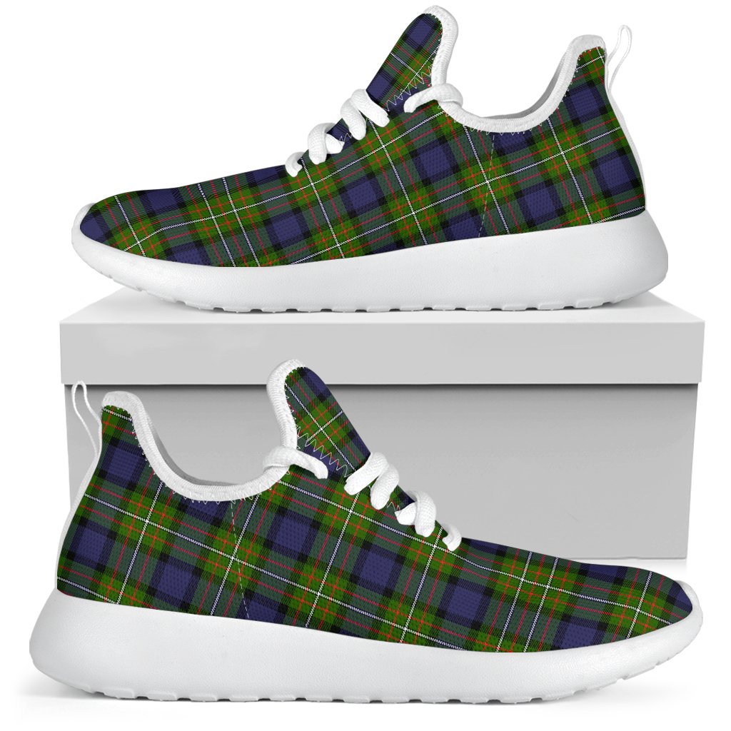 Fergusson Modern Tartan Plaid Mesh Knit Sneakers