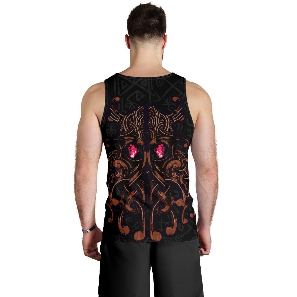 Viking Men's Tank Top Odin God Furthark Tattoo Special