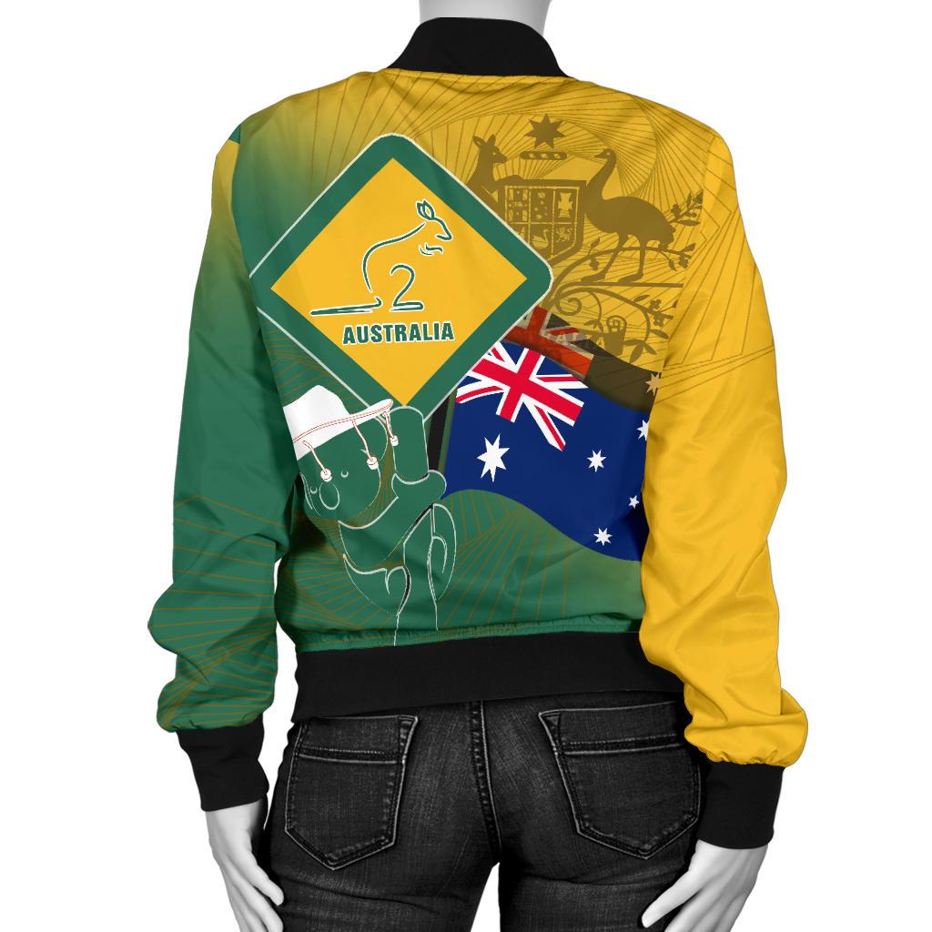 Bomber Jacket - Aus Flag and Coat Of Arms Jacket Kangaroo and Koala Sign