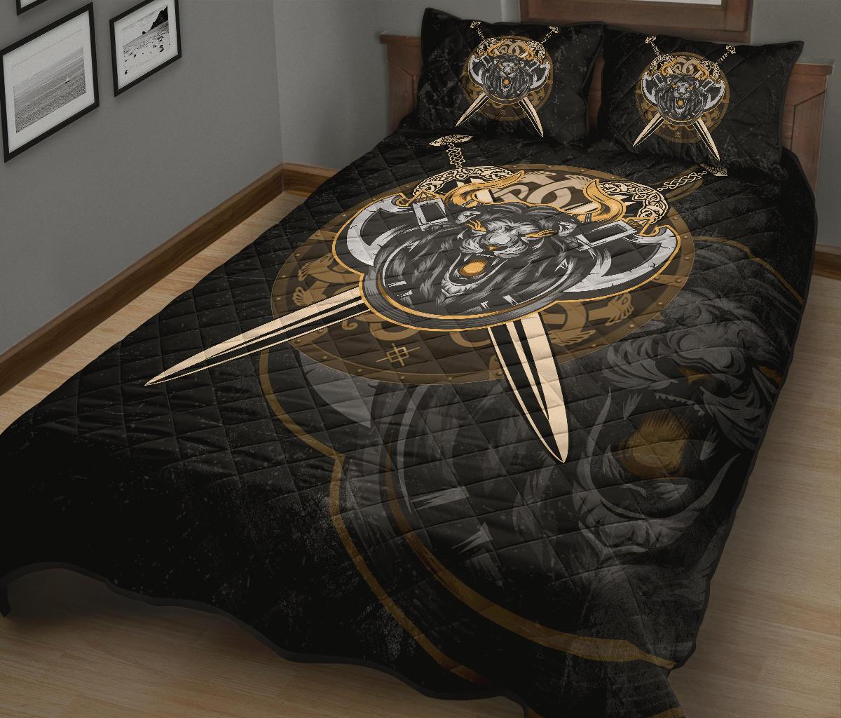 Viking Quilt Bedding Set Lion