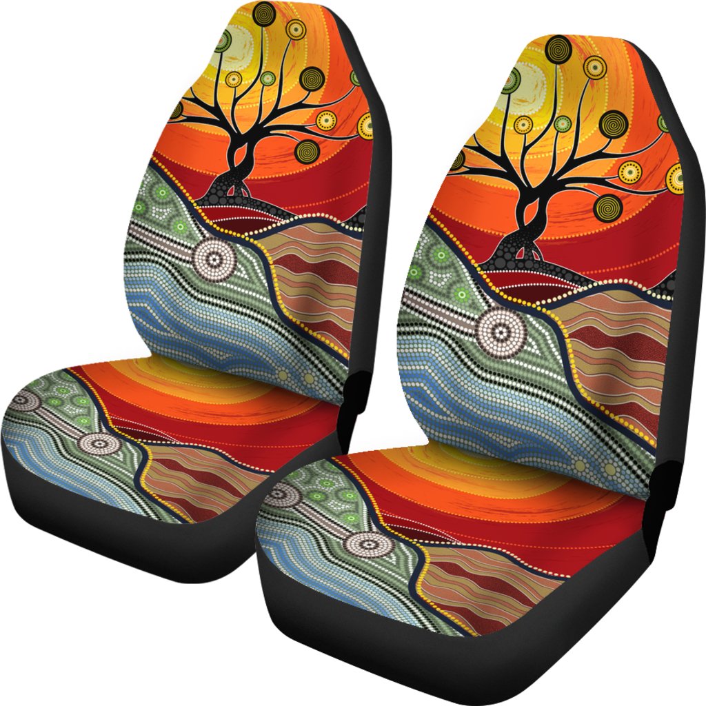 Car Seat Cover - Australian Aboriginal Tree