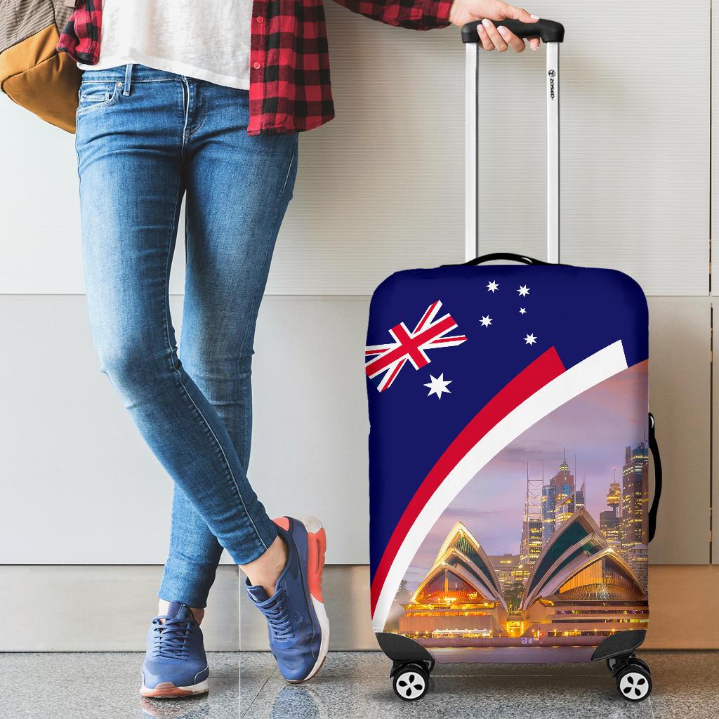 Luggage Cover - Sydney Opera Suitcase Aus Flag Southern Cross