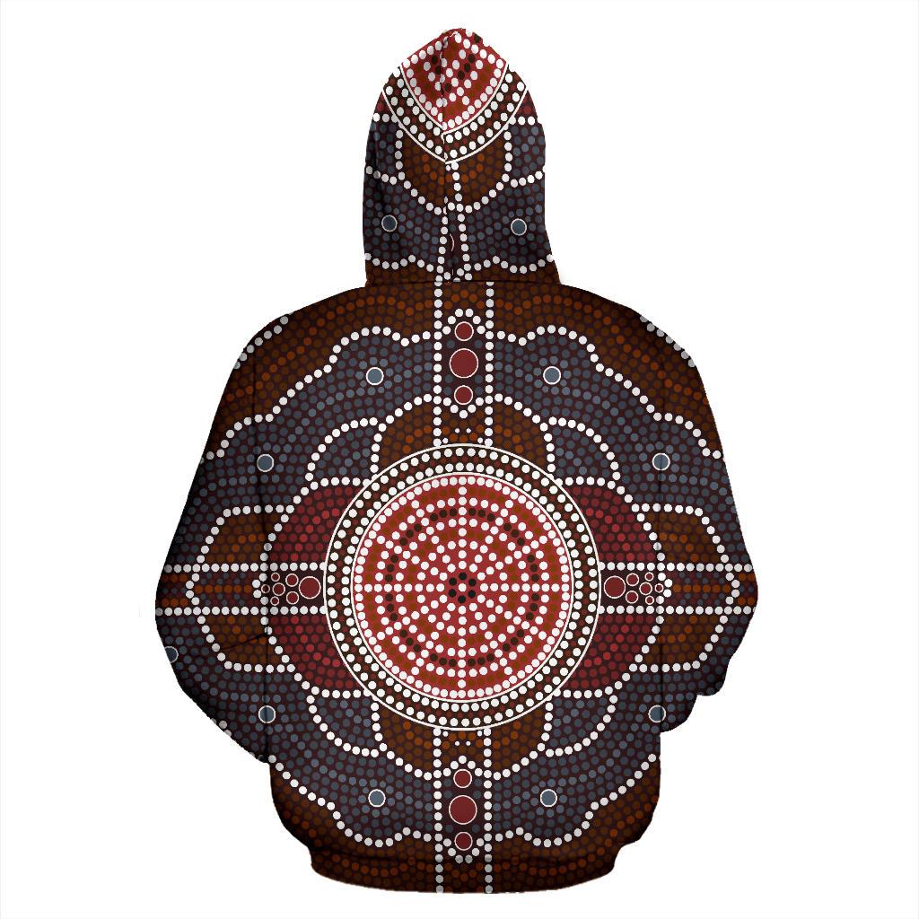 Aboriginal Hoodie - Circle Dot Painting Ver03
