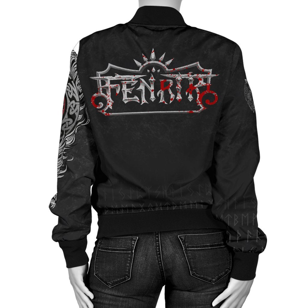 Viking Bomber Jacket Fenrir Blood Style Ver02