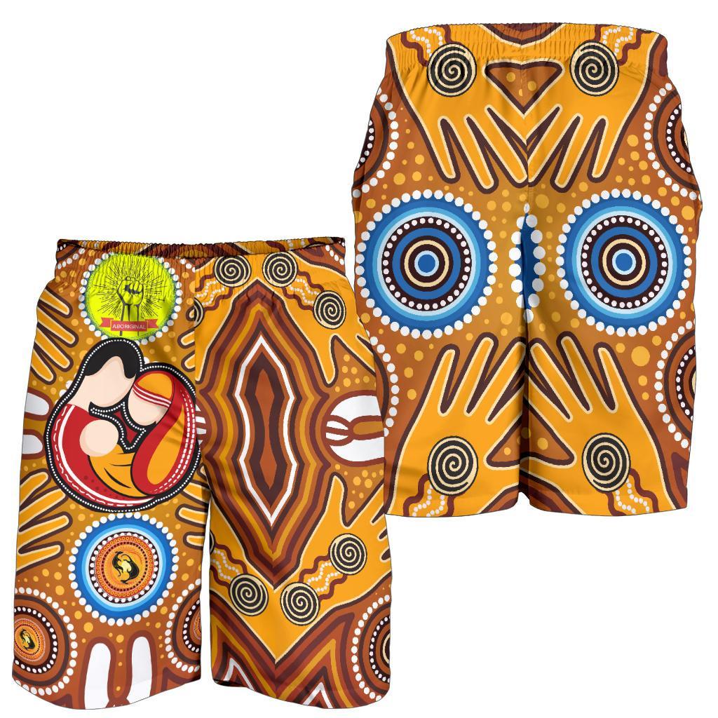 Shorts Men's - Aboriginal Family With Dot Painting art
