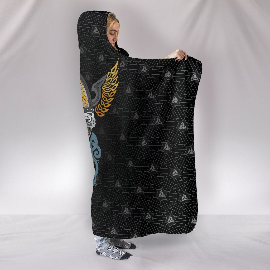 Viking Hooded Blanket Odin God in Age