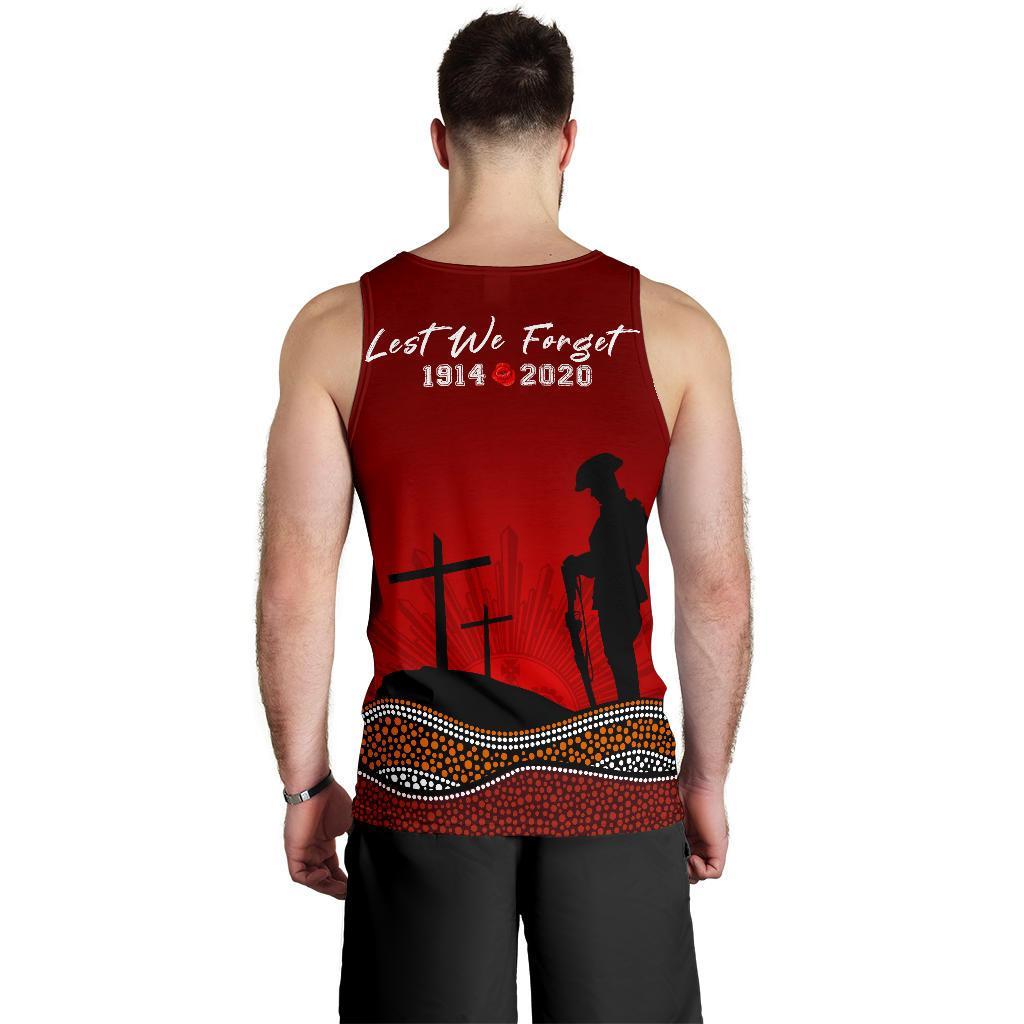 Men's Tank Top Anzac Day Our Heroes - Nhi Style - Red