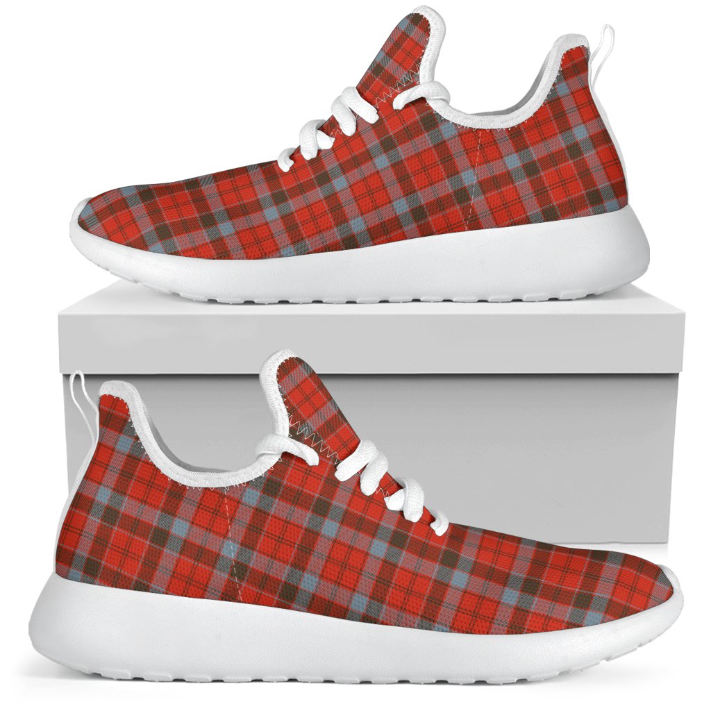 Robertson Weathered Tartan Plaid Mesh Knit Sneakers