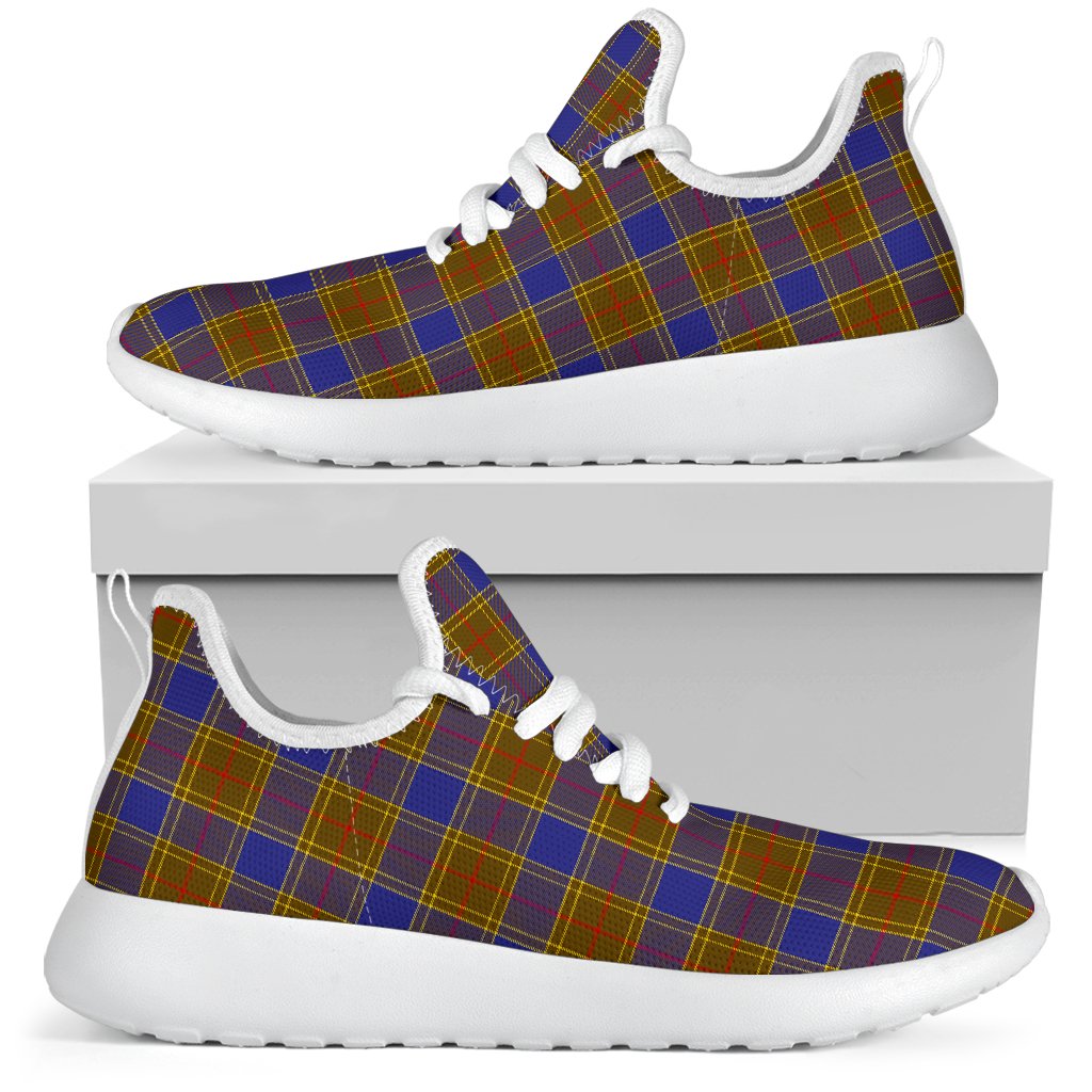 Balfour Modern Tartan Plaid Mesh Knit Sneakers