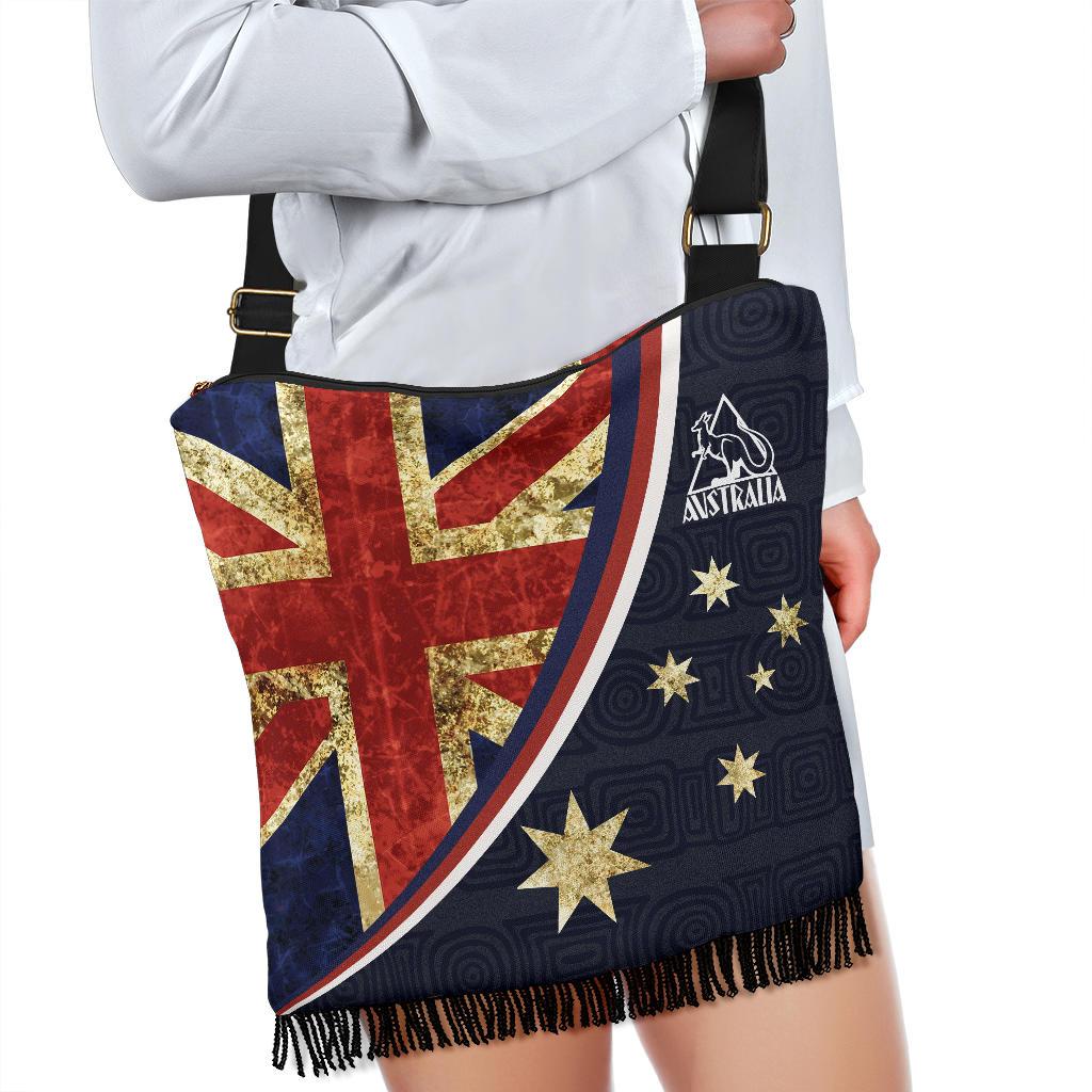 Crossbody Boho Handbags - Aus Flag Bag Vintage Kangaroo Symbol