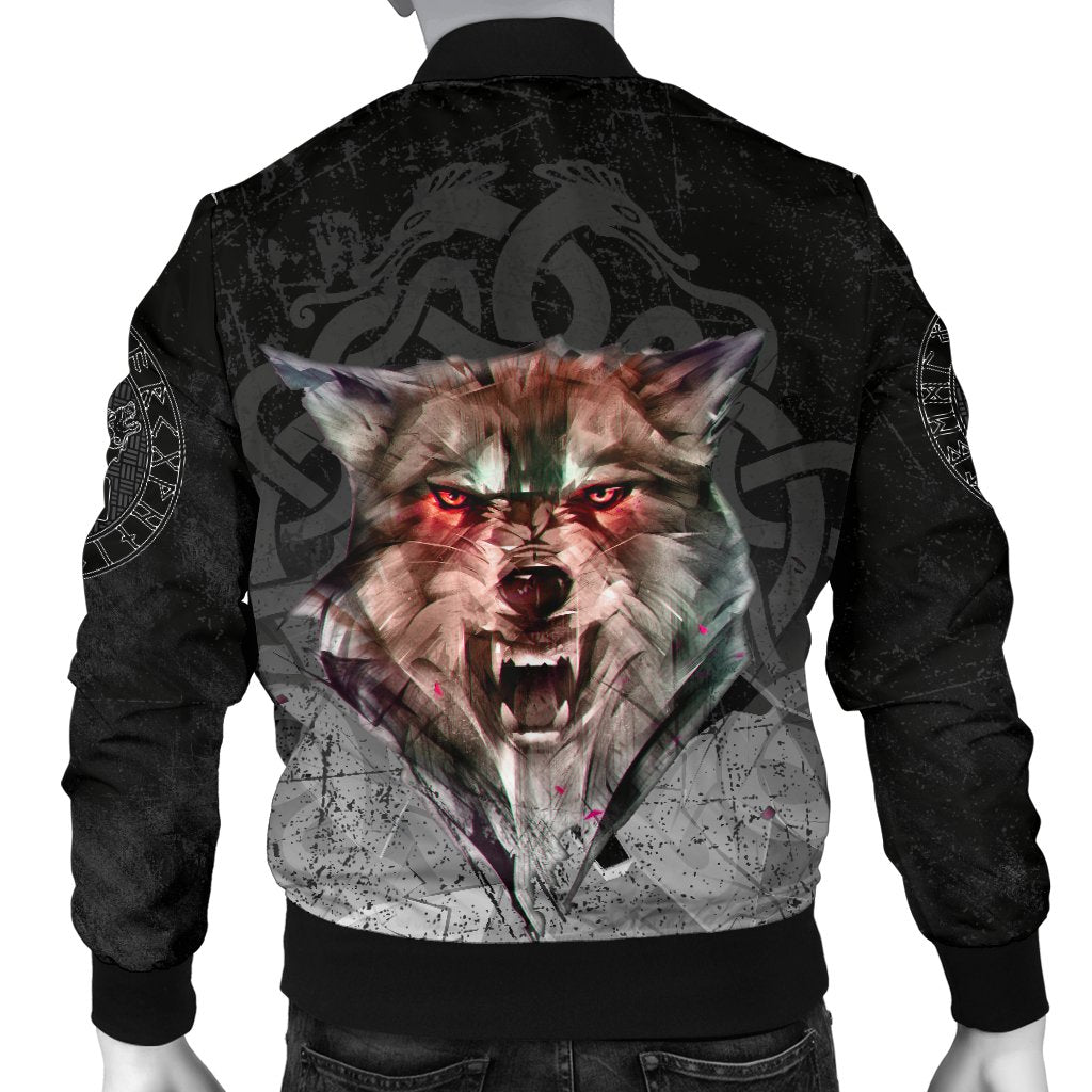 Viking Bomber Jacket Fenrir Norse Wolf Style Ver02