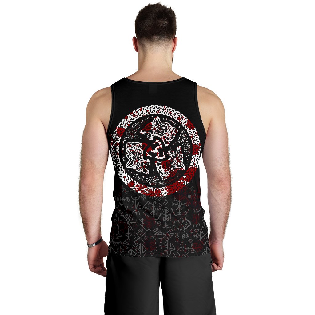 Viking Men's Tank Top Fierce Blood Wolf Symbol Of A Viking Nordic