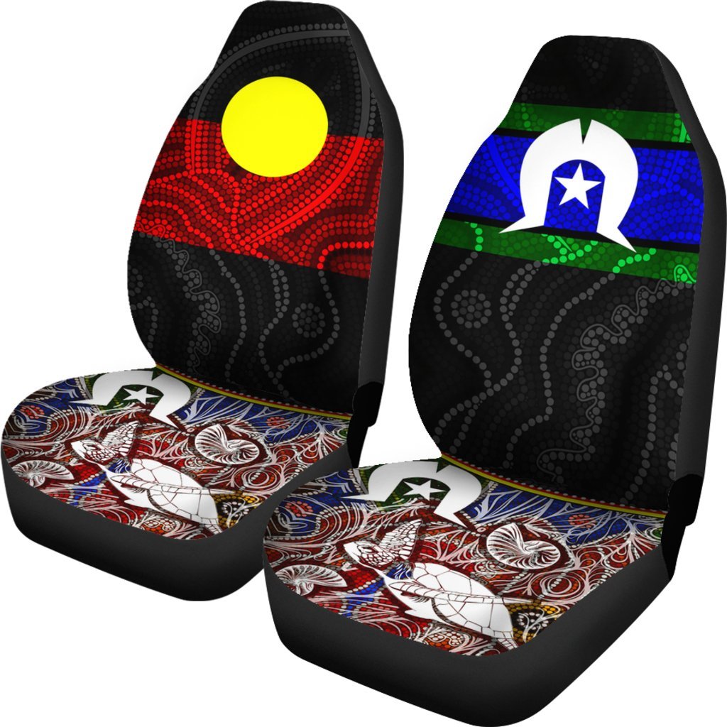 Car Seat Cover - Aboriginal Dot In Naidoc Week Style