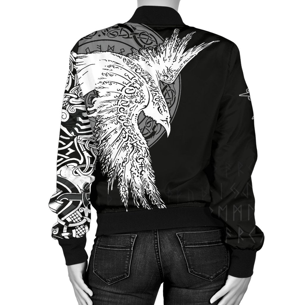 Custom Viking Bomber Jacket Mystical Raven Tattoo Special Style Ver01