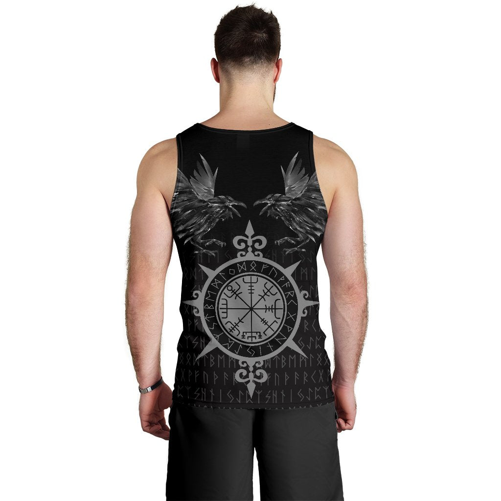 Viking Men's Tank Top Odin Huginn and Muninn Rune