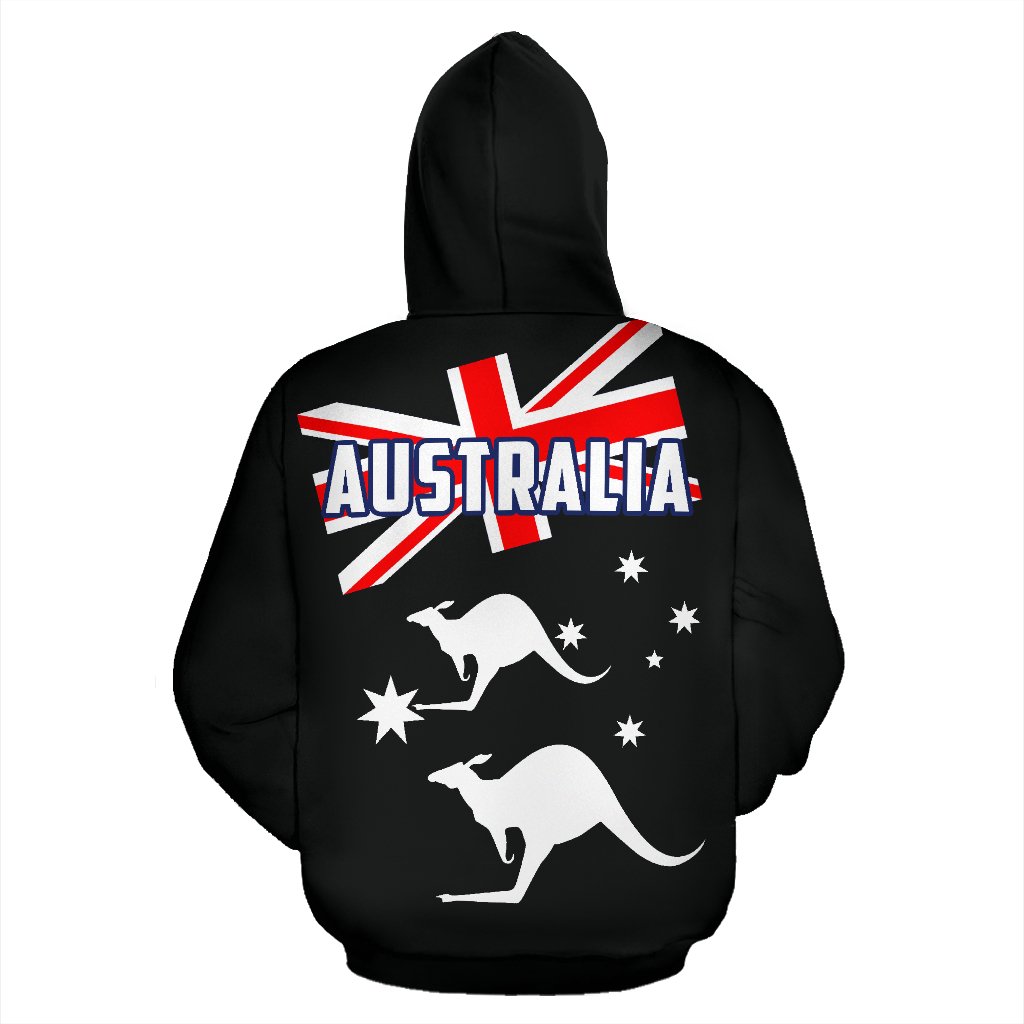 Zip Hoodie - Kangaroo Hoodie Aus Flag Ver01 - All Over Print