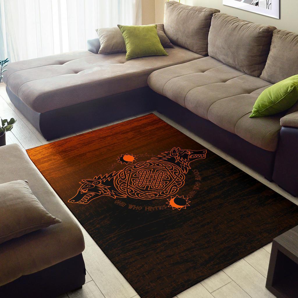 Viking Area Rug Skoll And Hati Orange